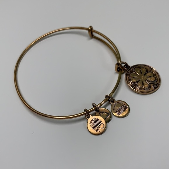 Alex And Ani Lucky Clover Expandable Charm Bangle, 2.5”-3.25” - Picture 4 of 4